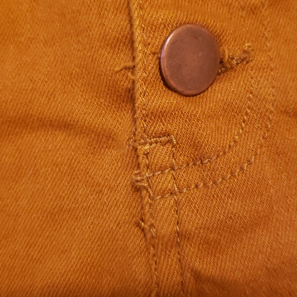 Forever 21 button fly high waisted mustard shorts - Picture 5 of 5